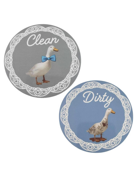 Imán de Lavavajillas Limpio Sucio Ganso Abuela 8.89cm