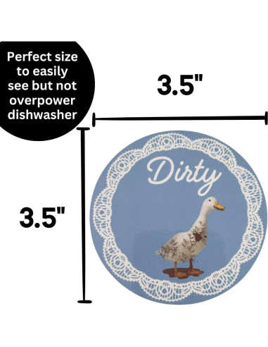 Imán de Lavavajillas Limpio Sucio Ganso Abuela 8.89cm