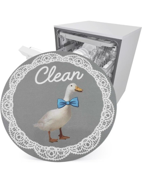 Imán de Lavavajillas Limpio Sucio Ganso Abuela 8.89cm