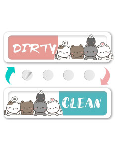 Imán de Lavavajillas Acrílico DetFinns Limpio Sucio 20x10cm