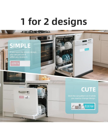 Imán de Lavavajillas Acrílico DetFinns Limpio Sucio 20x10cm