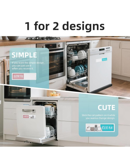 Imán de Lavavajillas Acrílico DetFinns Limpio Sucio 20x10cm