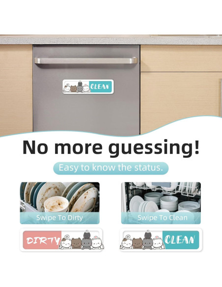 Imán de Lavavajillas Acrílico DetFinns Limpio Sucio 20x10cm