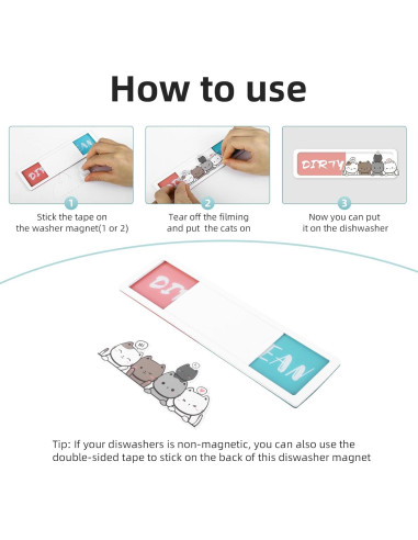 Imán de Lavavajillas Acrílico DetFinns Limpio Sucio 20x10cm