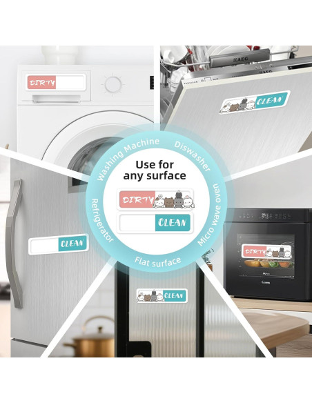 Imán de Lavavajillas Acrílico DetFinns Limpio Sucio 20x10cm