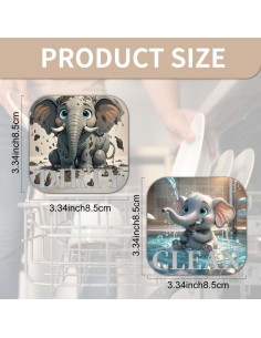 Imán Limpio/Sucio para Lavavajillas Genérico 8.89x6.35cm Gris 2