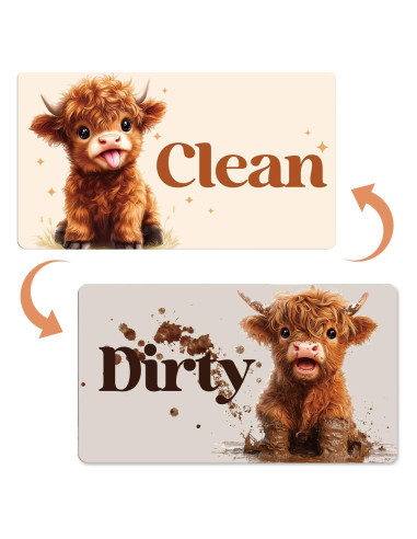 Imán de Lavavajillas Limpio Sucio Cosmisun Vaca 10x5.6cm