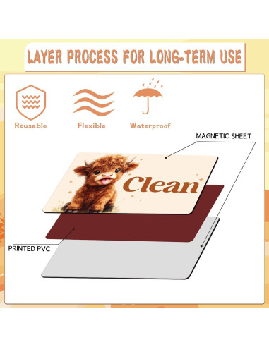 Imán de Lavavajillas Limpio Sucio Cosmisun Vaca 10x5.6cm