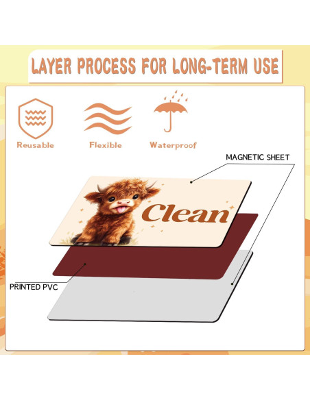 Imán de Lavavajillas Limpio Sucio Cosmisun Vaca 10x5.6cm