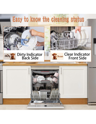 Imán de Lavavajillas Limpio Sucio Cosmisun Vaca 10x5.6cm