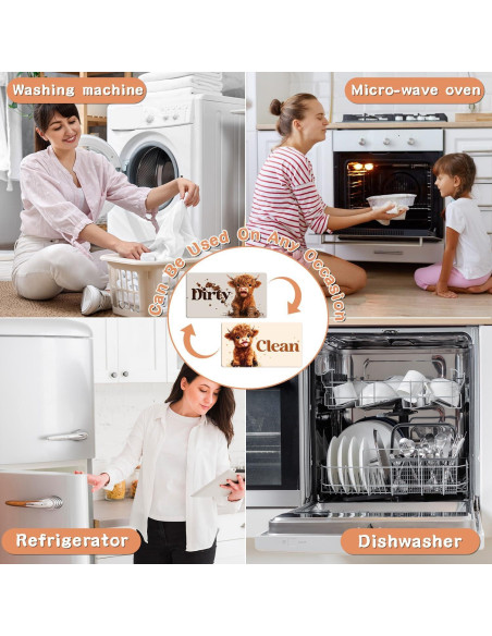 Imán de Lavavajillas Limpio Sucio Cosmisun Vaca 10x5.6cm