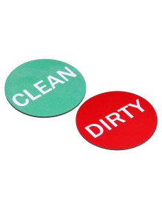 Imán Doble Cara Limpio Sucio MECCANIXITY 9 cm Redondo