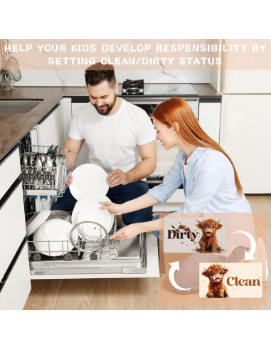 Imán de Lavavajillas Limpio Sucio Cosmisun Vaca 10x5.6cm