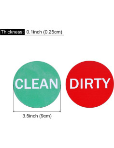 Imán Doble Cara Limpio Sucio MECCANIXITY 9 cm Redondo 2