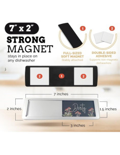 Imán de Lavavajillas Limpio Sucio Pretty Inappropriate 17.78x5.08cm 2