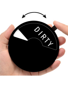 Imán de Lavavajillas Limpio Sucio Kichwit 8.9 cm Negro 2