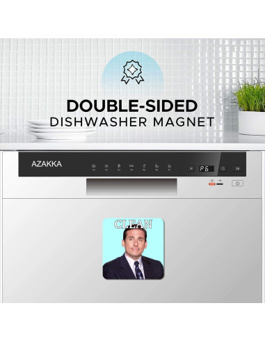 Imán DUNGGLE Lavavajillas Limpio Sucio 8.89 cm Cuadrado