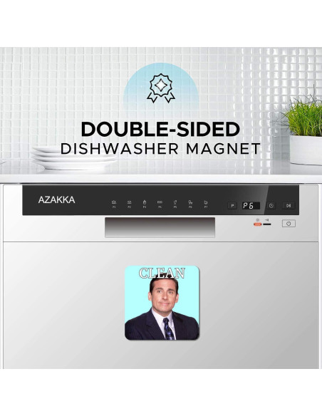 Imán DUNGGLE Lavavajillas Limpio Sucio 8.89 cm Cuadrado