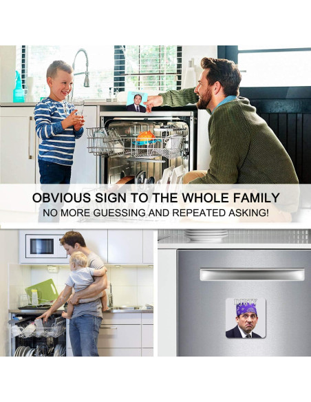 Imán DUNGGLE Lavavajillas Limpio Sucio 8.89 cm Cuadrado