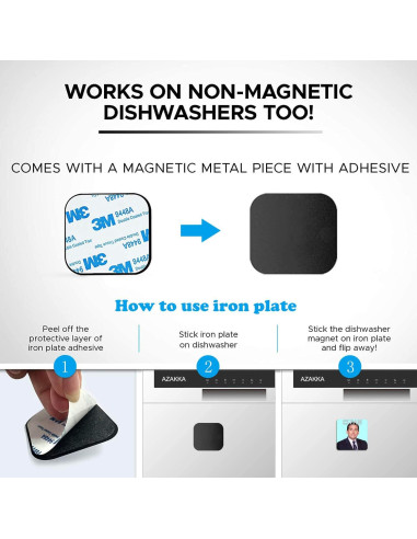 Imán DUNGGLE Lavavajillas Limpio Sucio 8.89 cm Cuadrado