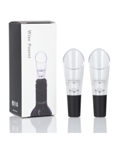 Juego de Agujas de Vino Tyzine - Decantador Premium 2 PZS Negro