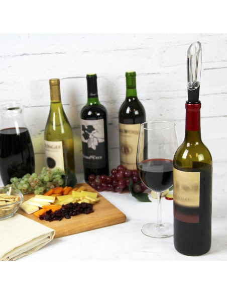 Acelerador de Vino Vinturi Negro para Botella y Decantador