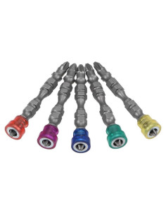 Juego de Brocas Magnéticas Rongon PH2 Hexagonal 5 Pcs 6.35mm