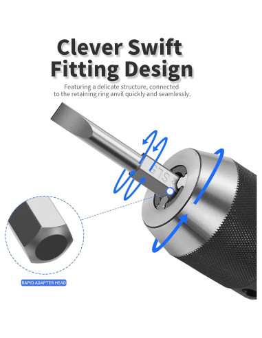 10 Puntas de Destornillador SL5 Magnéticas FOCMKEAS 150mm