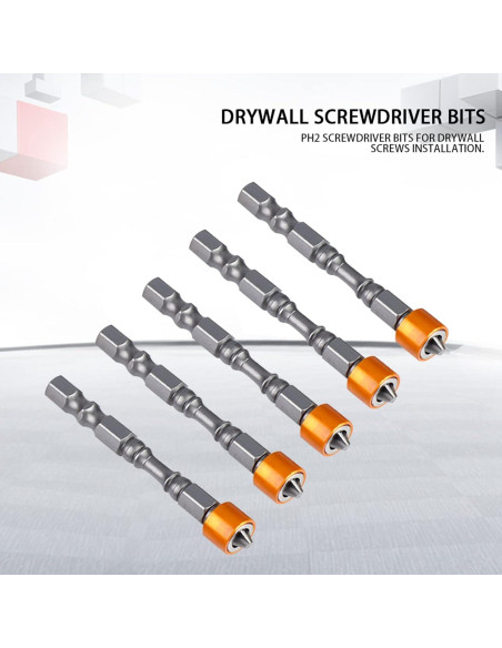 10 Puntas Magnéticas PH2 Eujgoov para Destornillador de Pladur