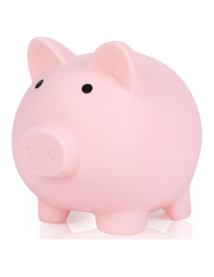Alcancía Mini H&W Rosa Irrompible para Niños 12.1 cm