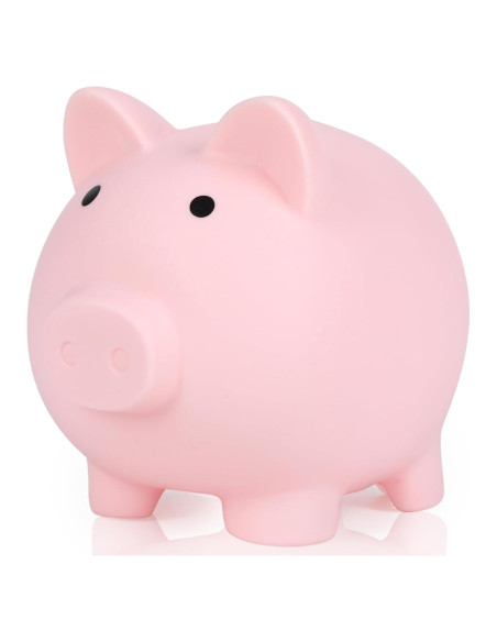 Alcancía Mini H&W Rosa Irrompible para Niños 12.1 cm