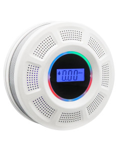 Detector de Humo y Monóxido de Carbono GiiHoo 2 en 1 LCD