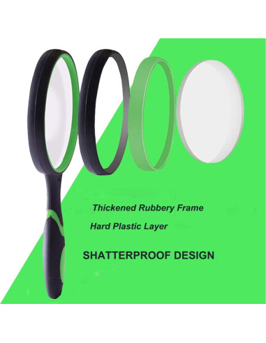 Lupa de Mano Rongon 10X 100mm Irrompible Paquete de 2