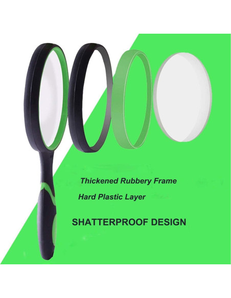 Lupa de Mano Rongon 10X 100mm Irrompible Paquete de 2