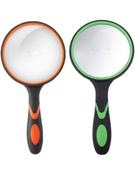 Lupa de Mano Rongon 10X 100mm Irrompible Paquete de 2