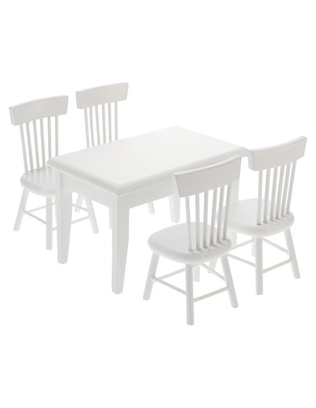 Conjunto Miniatura Mesa y Sillas Beaupretty para Casa de Muñecas Conjunto Miniatura Mesa y Sillas Beaupretty para Casa de Muñecas