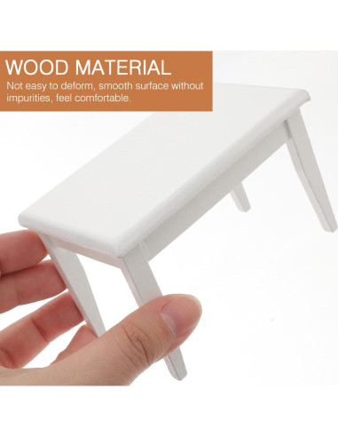 Conjunto Miniatura Mesa y Sillas Beaupretty para Casa de Muñecas