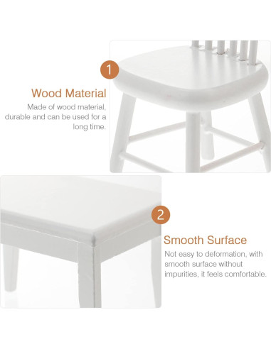 Conjunto Miniatura Mesa y Sillas Beaupretty para Casa de Muñecas