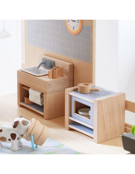 Conjunto de Cocina HABA para Muñecas - Madera 17.6x7x31.6 cm