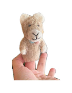 Títere de dedo de llama hecho a mano Ganapati Crafts 10 cm
