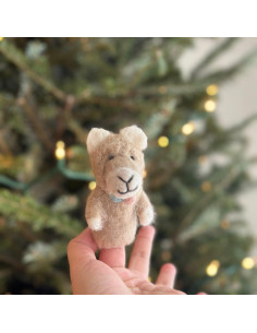 Títere de dedo de llama hecho a mano Ganapati Crafts 10 cm 2