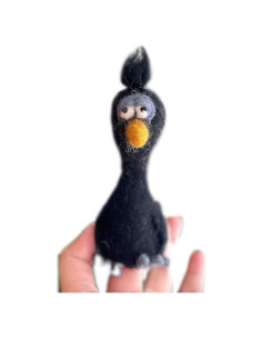 Títere de dedo pájaro desaliñado Ganapati Crafts 10 cm