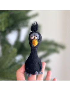 Títere de dedo pájaro desaliñado Ganapati Crafts 10 cm 2