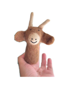 Títere de dedo de buey de fieltro Ganapati Crafts 10 cm