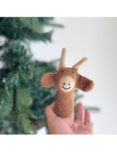 Títere de dedo de buey de fieltro Ganapati Crafts 10 cm 2