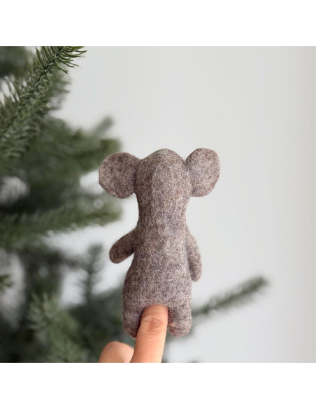 Títere de dedo elefante de fieltro Ganapati Crafts 10 cm