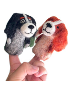 Títeres de dedo de fieltro Cavalier King Charles Spaniel