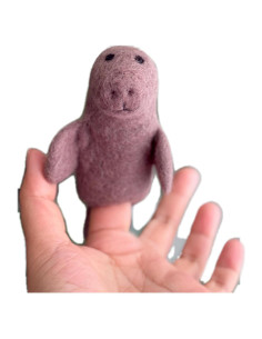 Títere de dedo de manatí Ganapati Crafts 10 cm ecológico