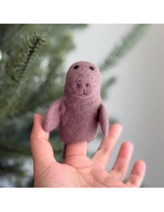 Títere de dedo de manatí Ganapati Crafts 10 cm ecológico 2