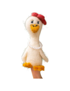 Títeres de dedo de fieltro Ganapati Crafts - Pareja de patos